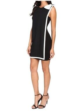 New Ted Baker London Black & White Elijah Cocktail Women's Dress Size 3- Us 8